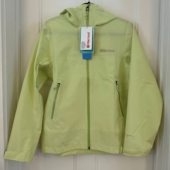 Marmot Women’s Rain Jacket NWT Size Small Green Matcha Minimalist Pertex - Picture 1 of 11